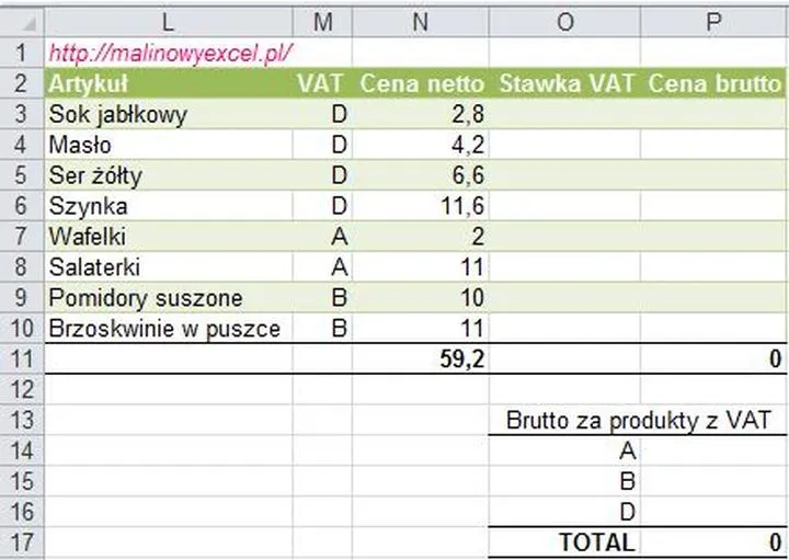 Automatyzacja i szablon obliczeń w Excelu