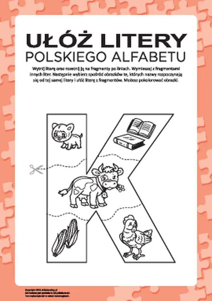 Litera K pisana i drukowana