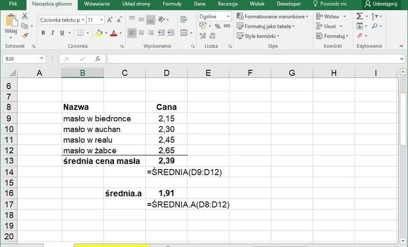Zaawansowane techniki Excela