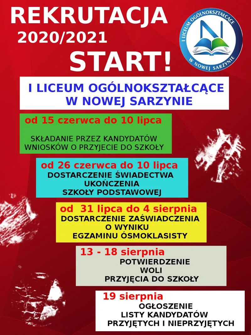 Zasady naboru w drugiej rekrutacji