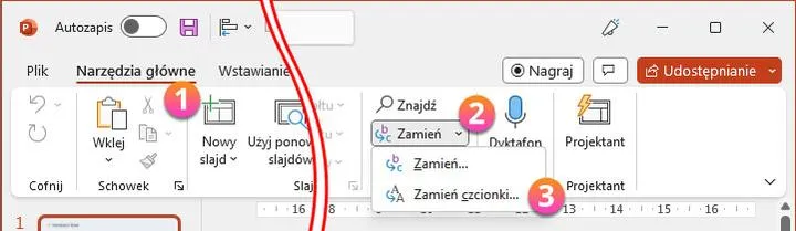 Zmiana czcionki w PowerPoint